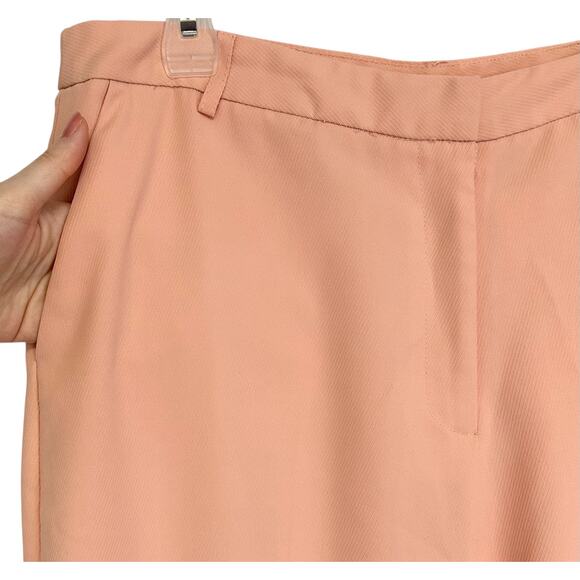 ASOS Tall High Waist Trousers Peach Pink Straight Leg Dress Pants Size 14 Long - Picture 5 of 11